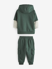 Dark Green Hoodie and Joggers Utility (3mths-7yrs) - Image 2 of 8