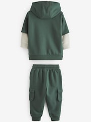 Dark Green Hoodie and Joggers Utility (3mths-7yrs) - Image 7 of 8