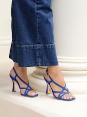 Linzi Blue Sabrina Strappy Stiletto Heeled Sandals - Image 1 of 5