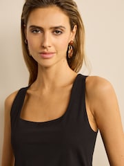 Black Square Neck Vest - Image 4 of 5