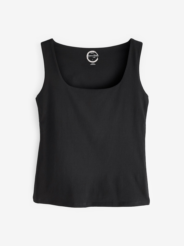 Black Square Neck Vest - Image 5 of 5