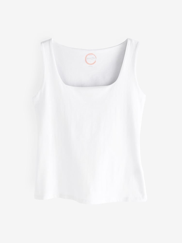 White Square Neck Vest - Image 5 of 5