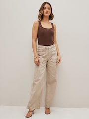 Brown Square Neck Vest - Image 2 of 5