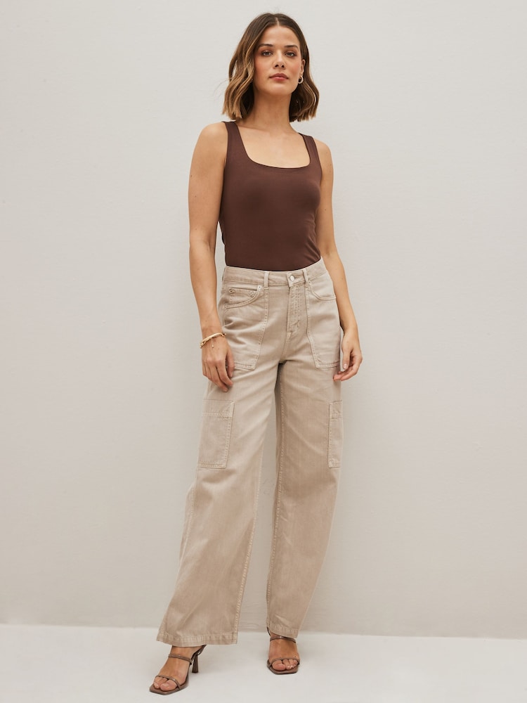 Brown Square Neck Vest - Image 2 of 5