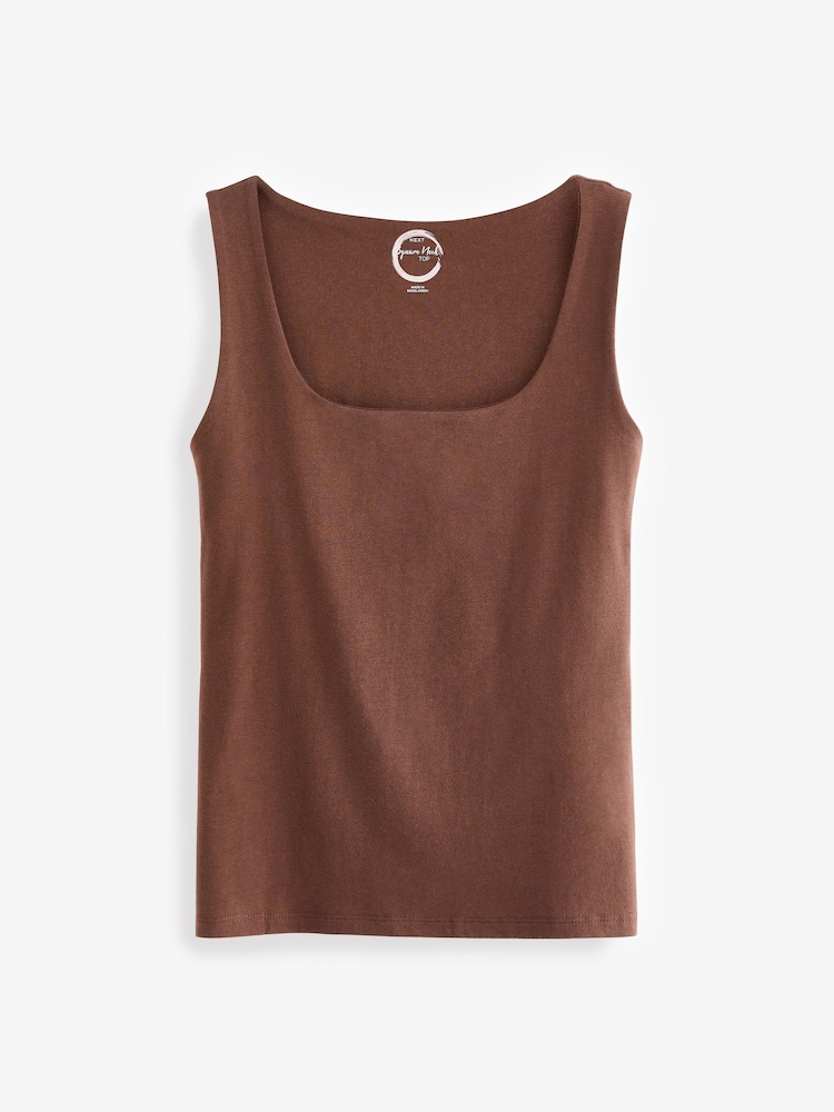 Brown Square Neck Vest - Image 5 of 5