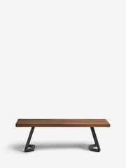 Dark Natural Colton Dining Bench - Image 2 of 5