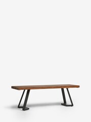 Dark Natural Colton Dining Bench - Image 4 of 5