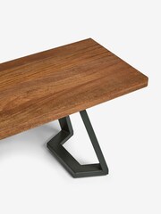 Dark Natural Colton Dining Bench - Image 5 of 5