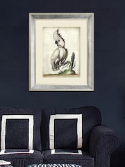 Brookpace Lascelles Cream White Cockatoo III Print in Antique Mirrored Frame - Image 1 of 3