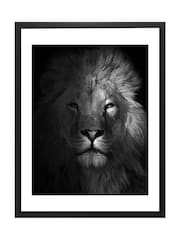 Brookpace Lascelles Black Lion Framed Wall Art - Image 2 of 3