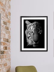 Brookpace Lascelles Black Tiger Framed Wall Art - Image 1 of 3