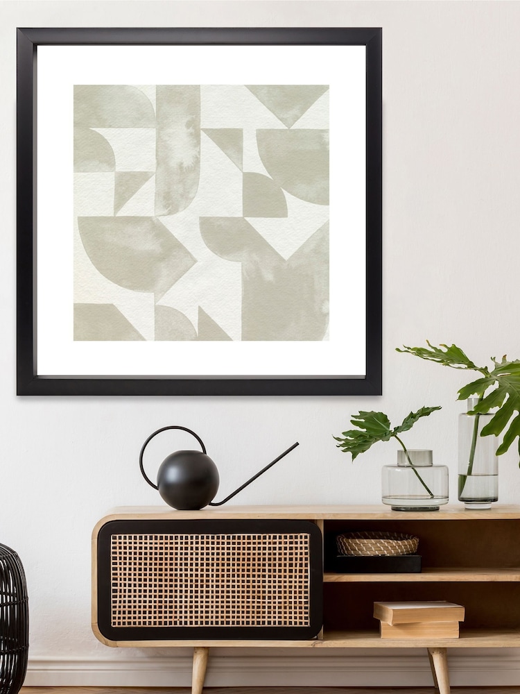 Brookpace Lascelles Grey Stacked Monochrome 2 Framed Wall Art - Image 1 of 3