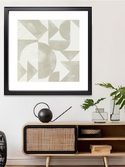 Brookpace Lascelles Grey Stacked Monochrome 1 Framed Wall Art - Image 1 of 3
