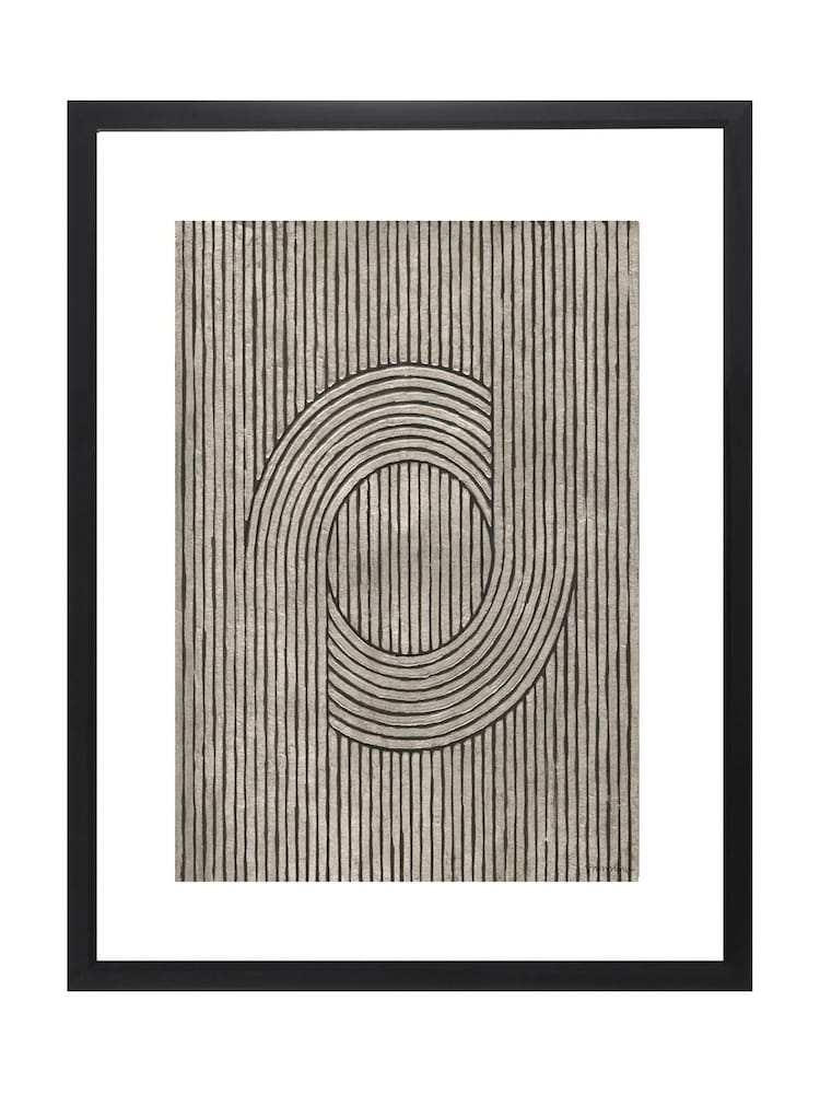 Brookpace Lascelles Black Cedar Grooves III Framed Wall Art - Image 2 of 3