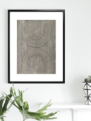 Brookpace Lascelles Black Cedar Grooves II Framed Wall Art - Image 1 of 3
