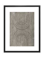 Brookpace Lascelles Black Cedar Grooves II Framed Wall Art - Image 2 of 3