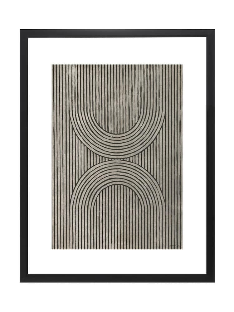 Brookpace Lascelles Black Cedar Grooves II Framed Wall Art - Image 2 of 3