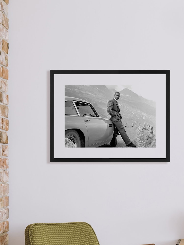 Brookpace Lascelles Black James Bond Aston Martin Framed Wall Art - Image 1 of 3