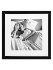 Brookpace Lascelles Black Marilyn Monroe Bed Framed Wall Art - Image 2 of 3