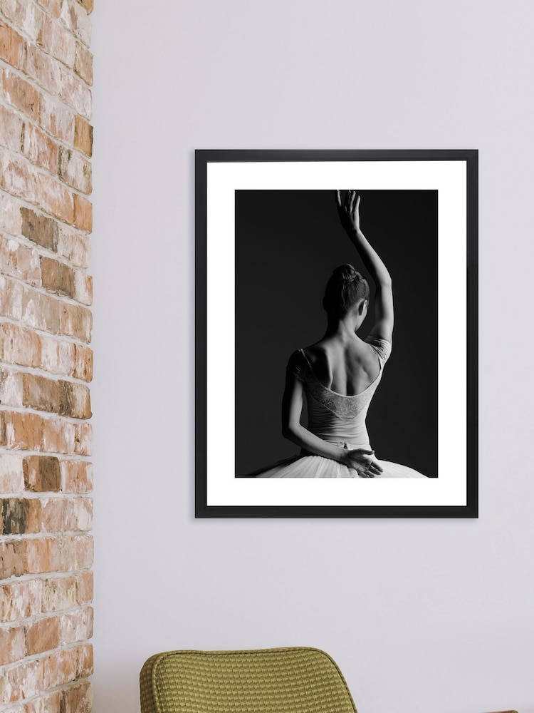 Brookpace Lascelles Black Ballerina Pose Framed Wall Art - Image 1 of 3