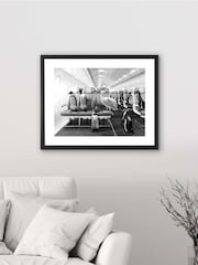 Brookpace Lascelles Black Penguin Travel Framed Wall Art - Image 1 of 3