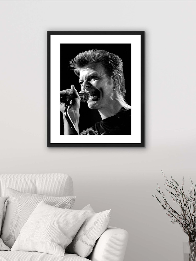 Brookpace Lascelles Black David Bowie Framed Wall Art - Image 1 of 3