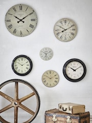 Brookpace Lascelles Black Station Wall Clock with Seconds Hand - Image 4 of 4
