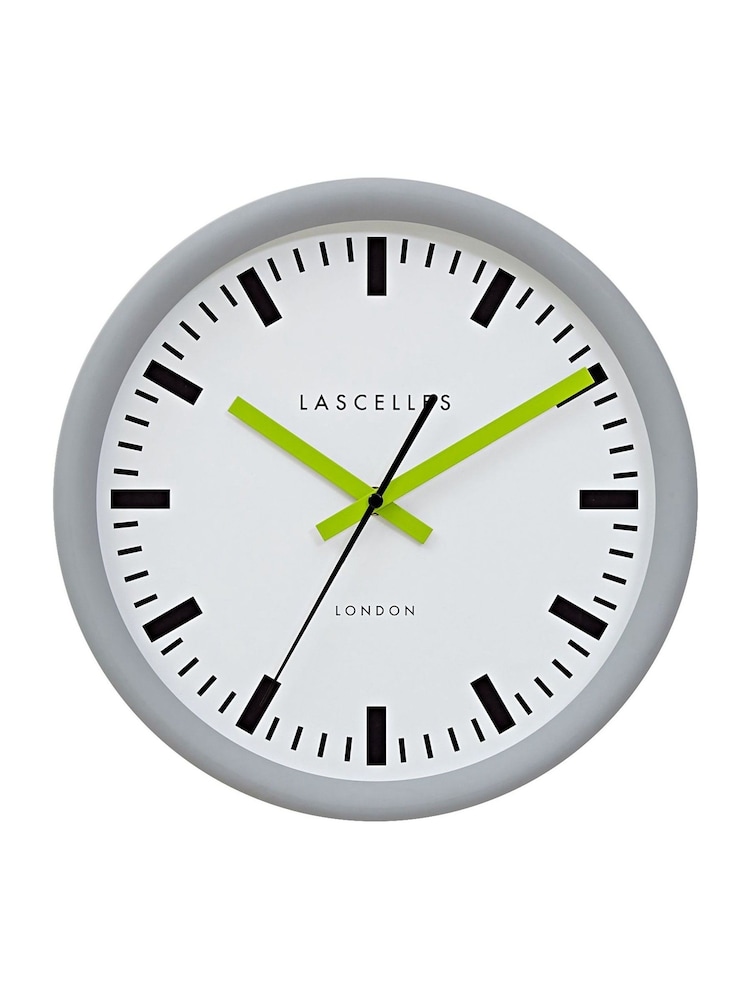 Brookpace Lascelles Grey Grey Swiss Station Clock - Image 2 of 4