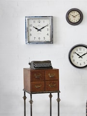 Brookpace Lascelles Chrome Large Chrome Smiths Square Clock - Image 1 of 4