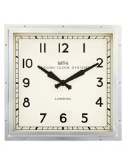 Brookpace Lascelles Chrome Large Chrome Smiths Square Clock - Image 2 of 4