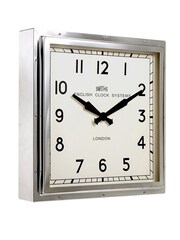 Brookpace Lascelles Chrome Large Chrome Smiths Square Clock - Image 3 of 4