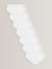 White Elastic Hipster Briefs 7 Pack (2-16yrs) - Image 1 of 2