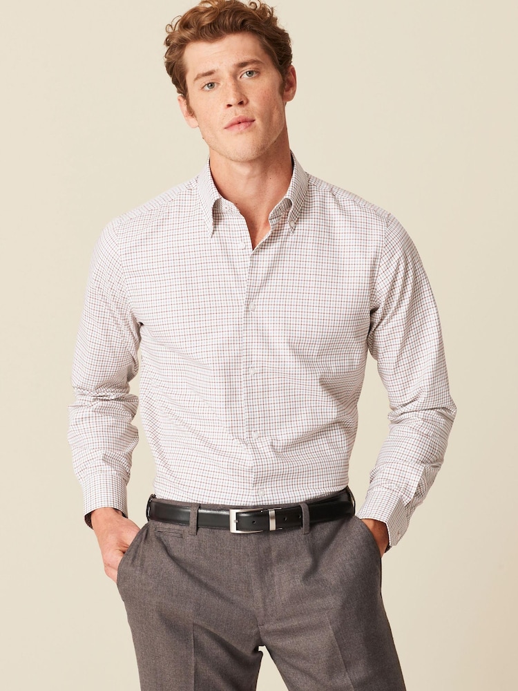 Neutral Check Regular Fit Cotton Shirt - Image 2 of 8