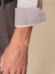 Neutral Check Regular Fit Cotton Shirt - Image 5 of 8