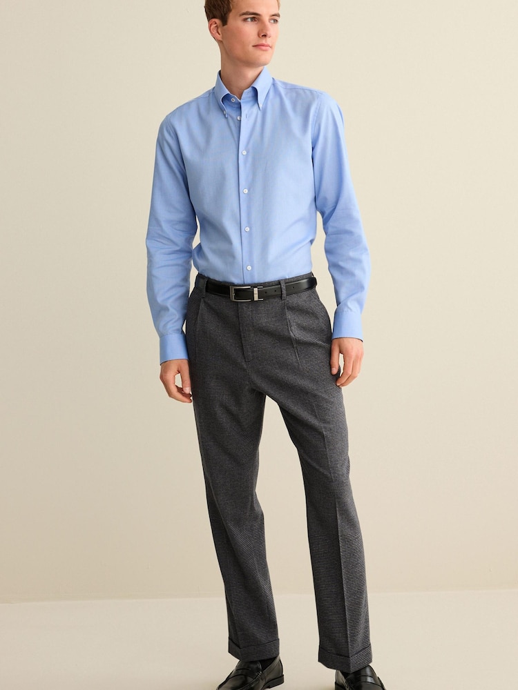 Blue Dobby Slim Fit Heritage Formal Shirt - Image 2 of 7