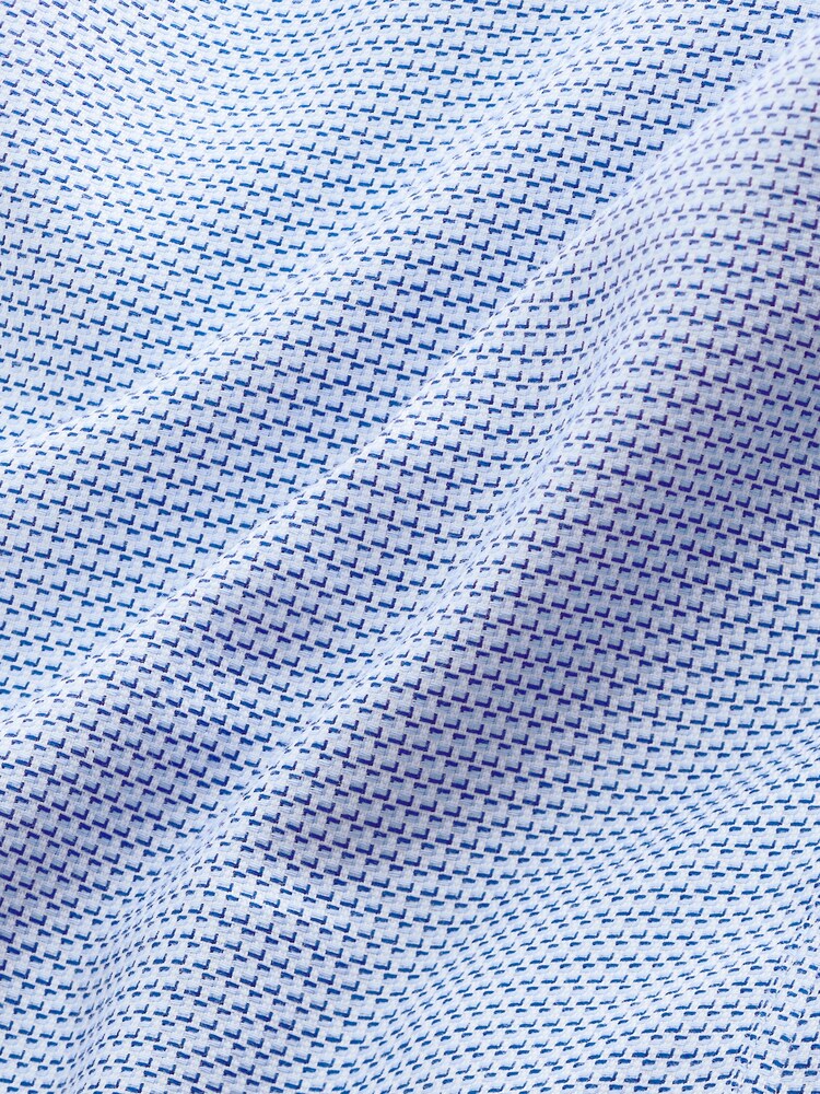 Light Blue Slim Fit Single Cuff Signature Trimmed Shirt - Image 7 of 7
