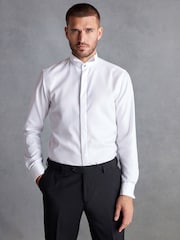 Biały - Signature Canclini Made In Italy Double Cuff Shirt - Image 1 of 5
