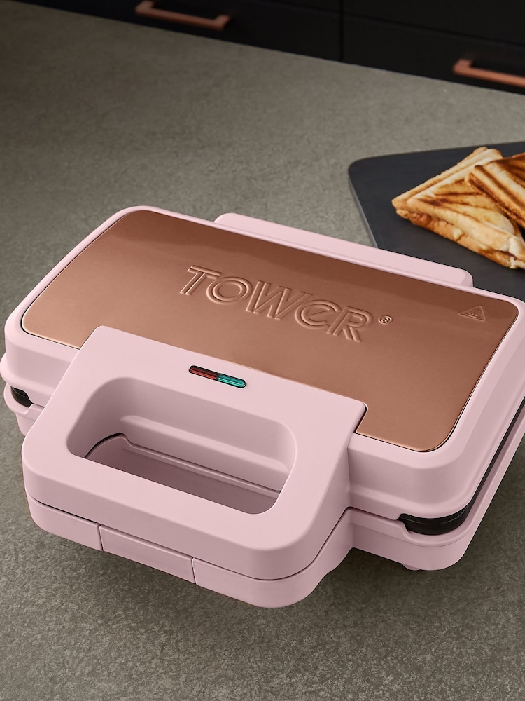 Tower Pink Cavaletto 900W Sandwich Maker - Image 1 of 7