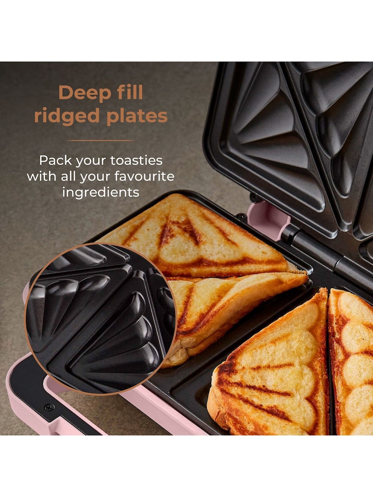 Tower Pink Cavaletto 900W Sandwich Maker - Image 2 of 7