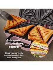 Tower Pink Cavaletto 900W Sandwich Maker - Image 3 of 7