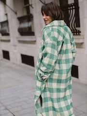 F&F FW Bridge Charlotte Green Longline Shacket - Image 2 of 7