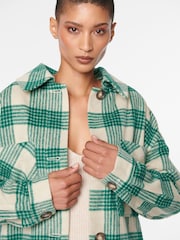 F&F FW Bridge Charlotte Green Longline Shacket - Image 6 of 7
