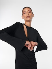 F&F FW Bridge Nadia Black Cut-Out Dress - Image 6 of 7