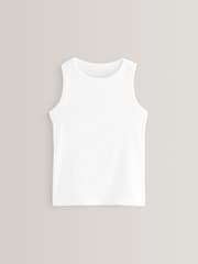 Weiß - Crop Rib Vests 3 Pack (5-16yrs) - Bild 2 von 4