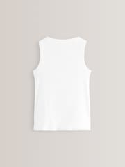 Weiß - Crop Rib Vests 3 Pack (5-16yrs) - Bild 3 von 4