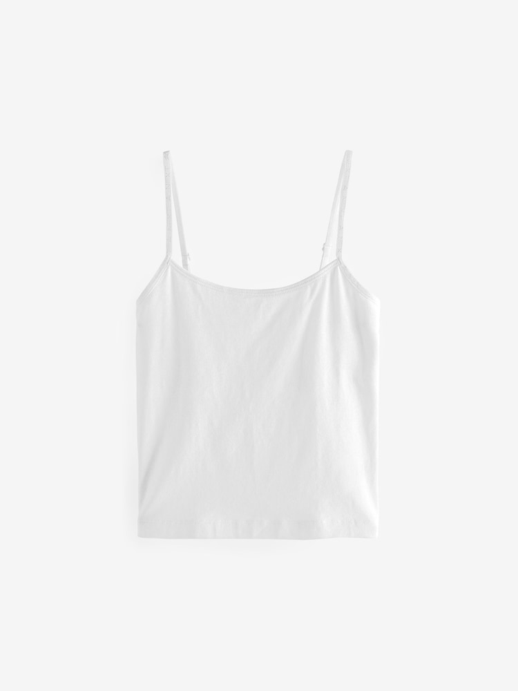 White Cami Vest With Inner Crop Top (9-16yrs) - Image 1 of 4