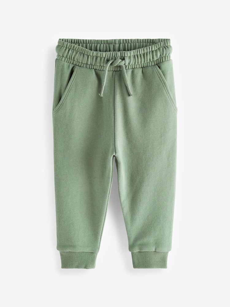 Khaki Green Soft Touch Jersey Joggers (3mths-7yrs) - Image 1 of 3