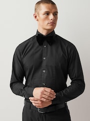 Black Velvet Bow Tie And Shirt Pack - Image 1 of 7