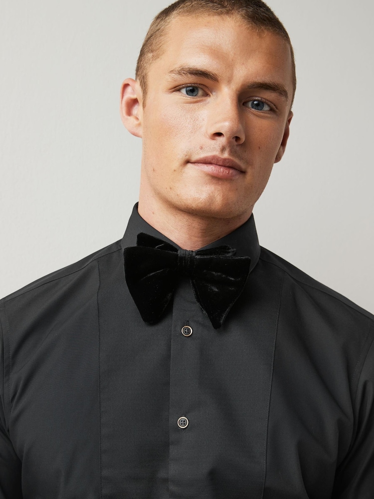 Black Velvet Bow Tie And Shirt Pack - Image 4 of 7