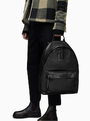 AllSaints Black Carabiner Backpack - Image 1 of 6
